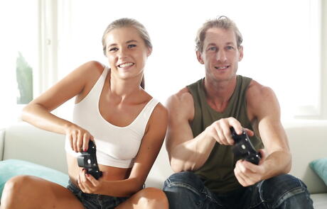 Very attractive american blond porn star Carolina Sweets in shorts banged hard after wet blowjob 