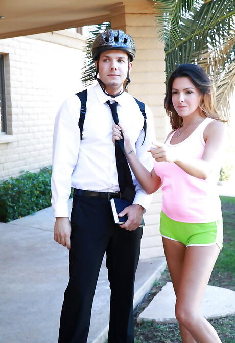 Excellent women Tysen Rich, Sammie Daniels and Danica Dillon in crazy orgy at pool